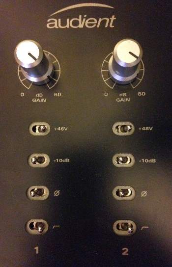 audio interface at Victoria's Voice studio