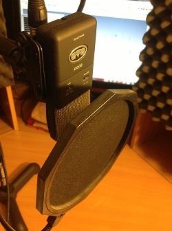 voiceover microphone at Victoria's studio